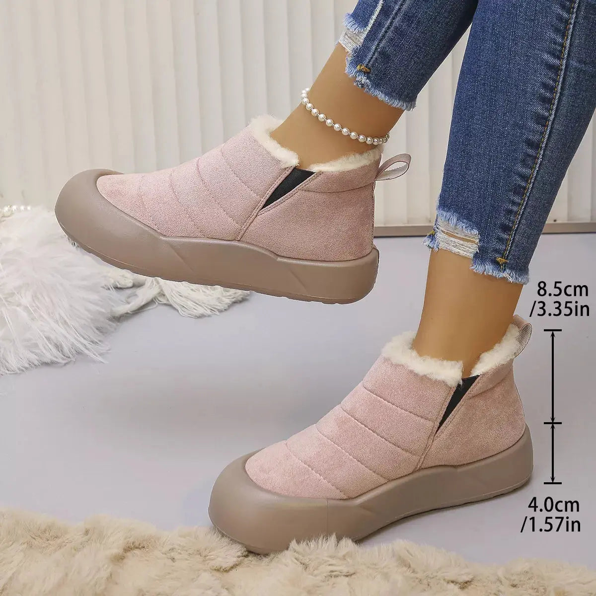 Warm Plush Lined Ankle Boots Simply Love