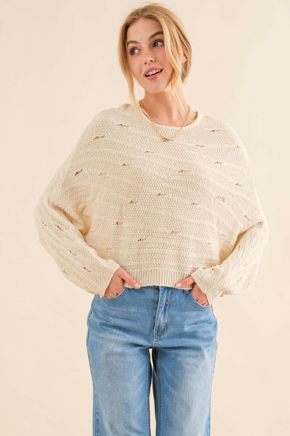 And The Why Dolman Sleeves SweaterStay Cozy and Stylish with the And The Why Dolman Sleeves Sweater
 The And The Why Dolman Sleeves Sweater is the ultimate choice for chic comfort during the chilly sLove Salve Dolman Sleeves Sweaterusa