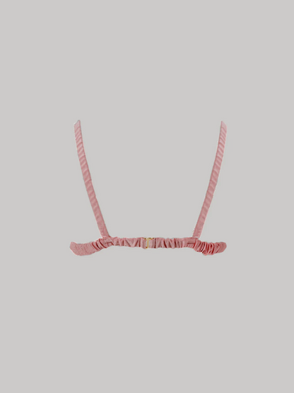 Yasmin Triangle Bikini Top in Pink Musk - Love Salve 