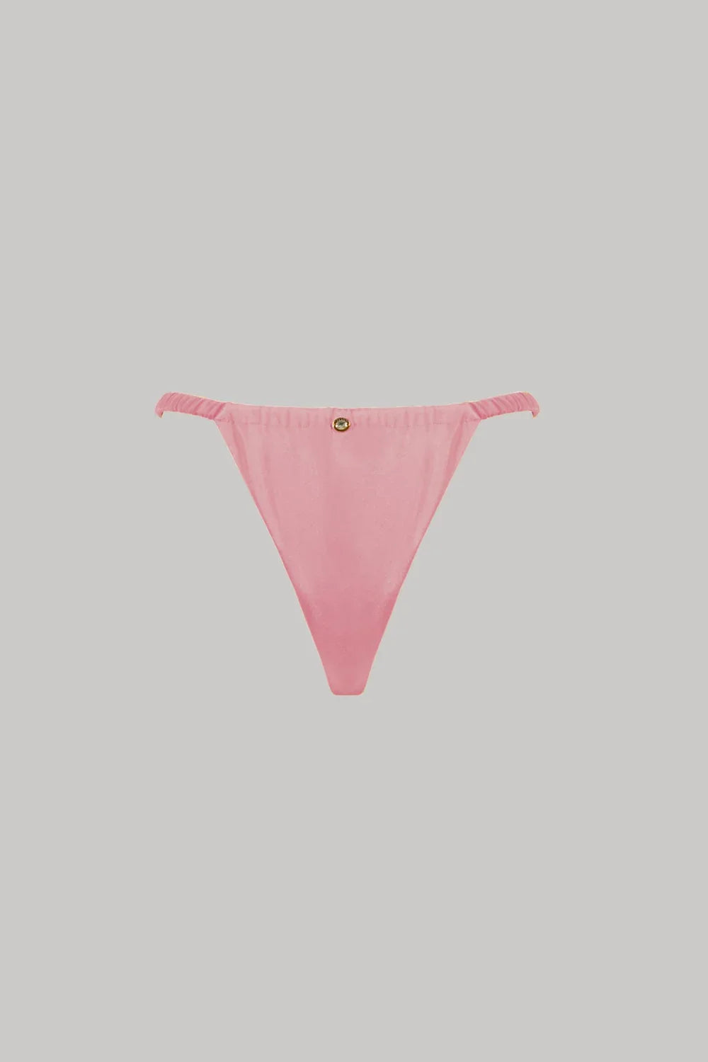 Sofia Bikini Bottoms in Pink Musk with Tunneling Elastic Ruching - Love Salve 