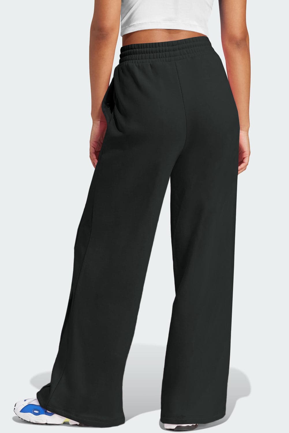 Drawstring Wide Leg Active Pants.