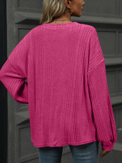 Chic v-neck long sleeve tee