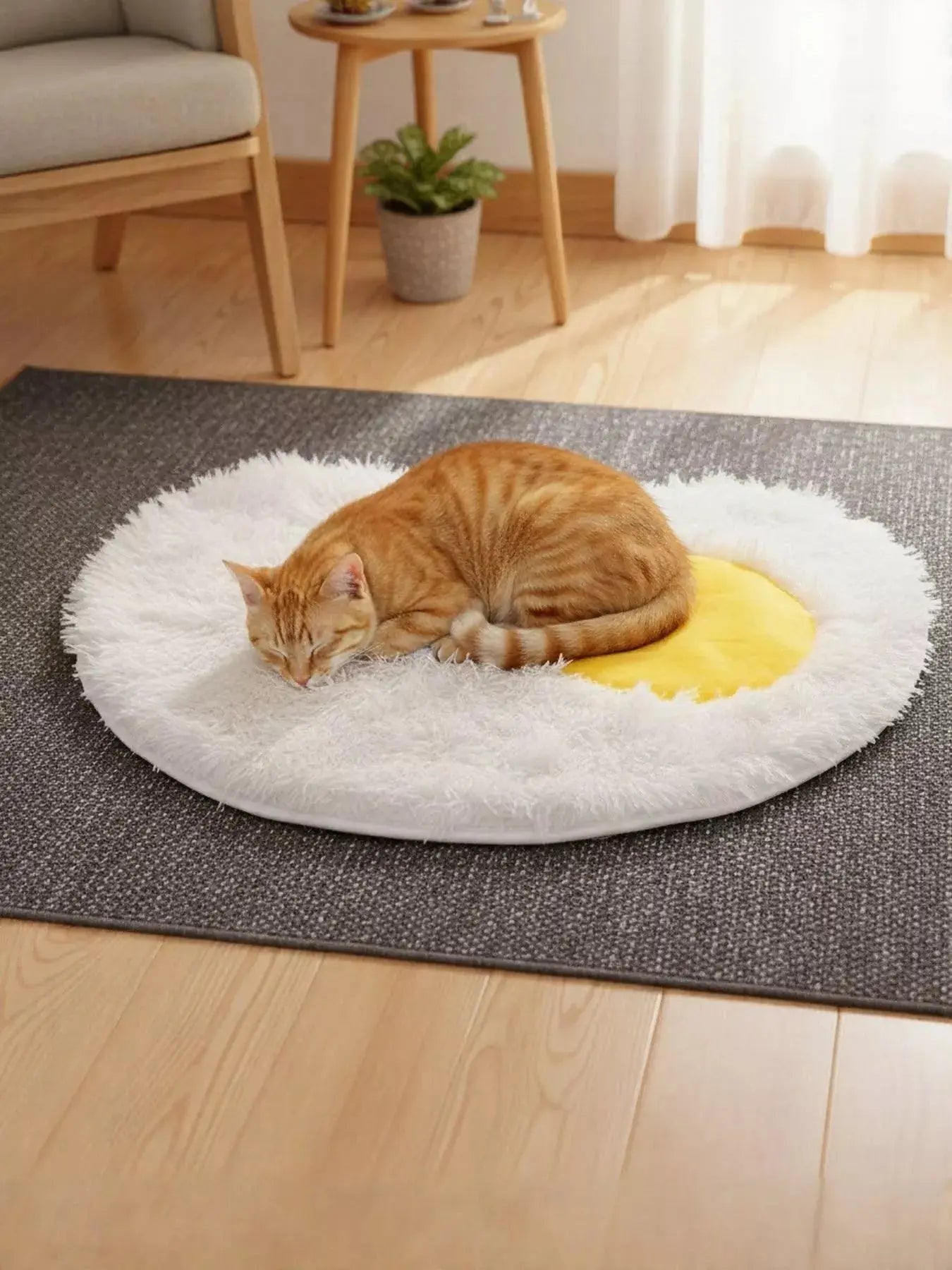 Fried Egg Design Plush Pet Mat Simply Love