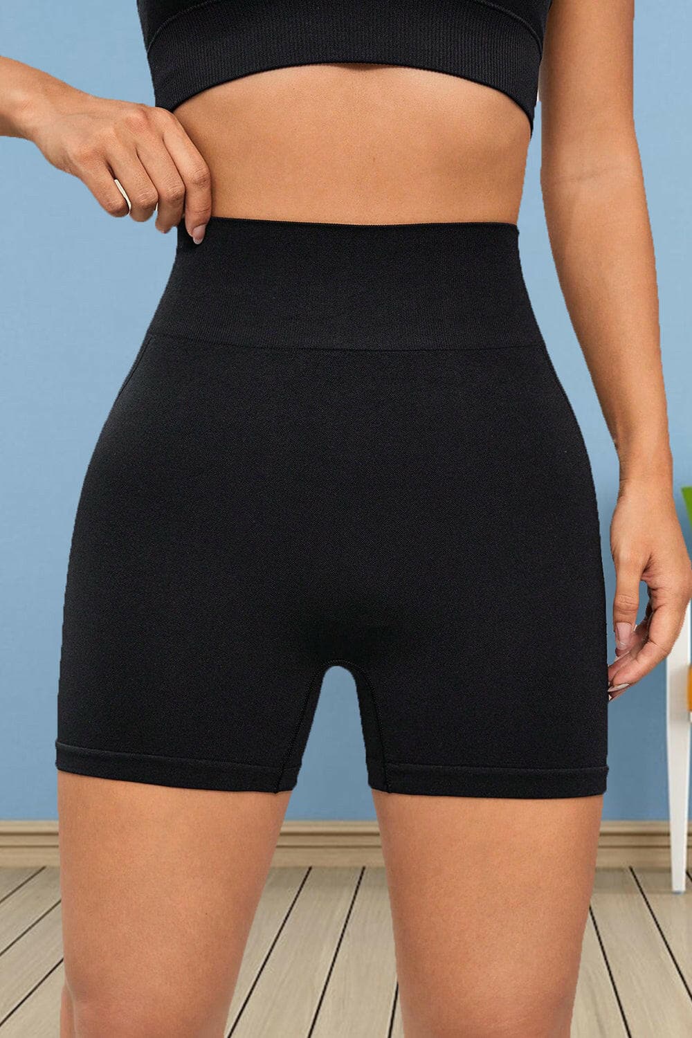 Wide Waistband Sports Shorts.