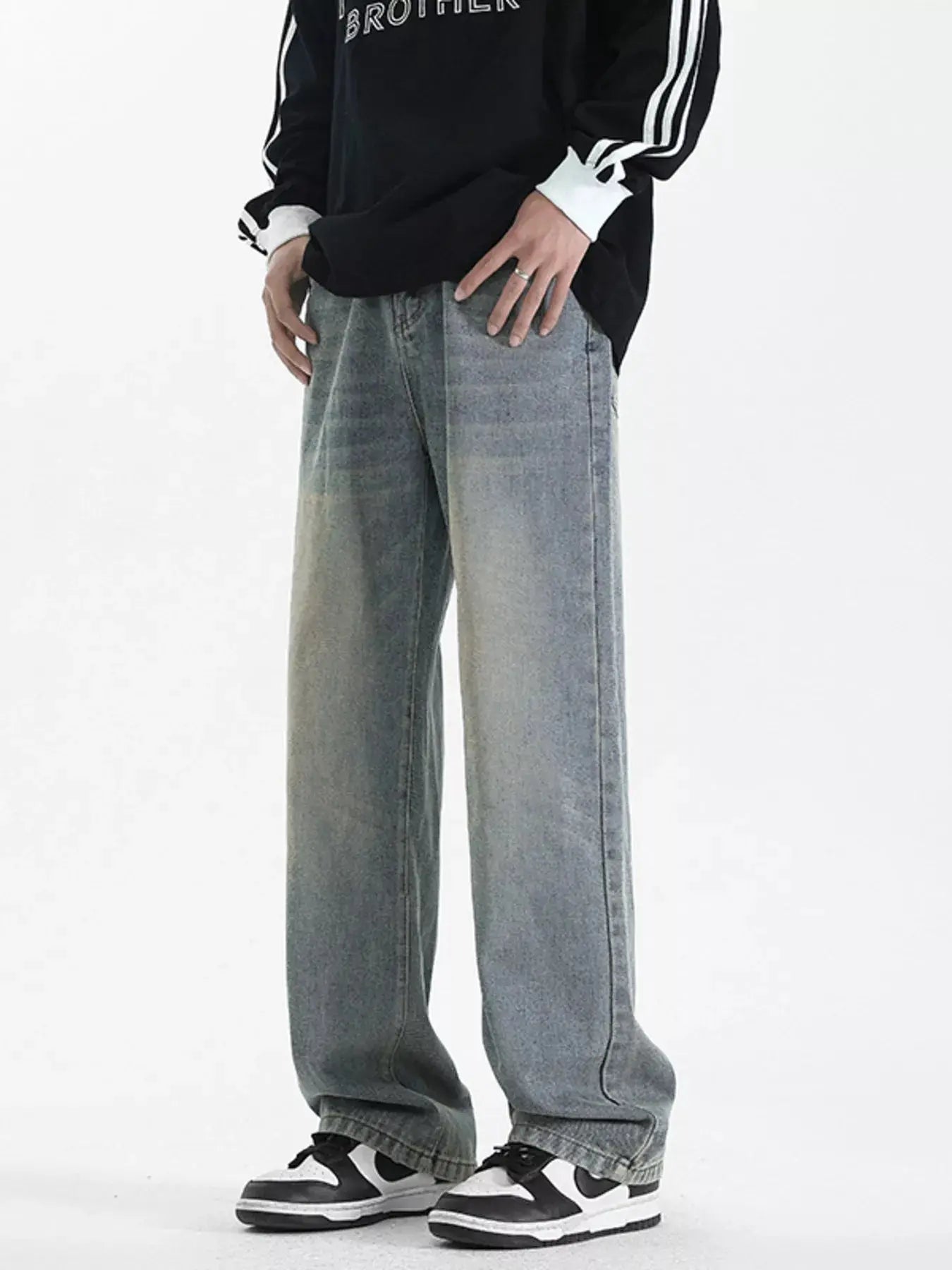 Men's Full Size Wash Loose Fit Jeans Plus Size Simply Love
