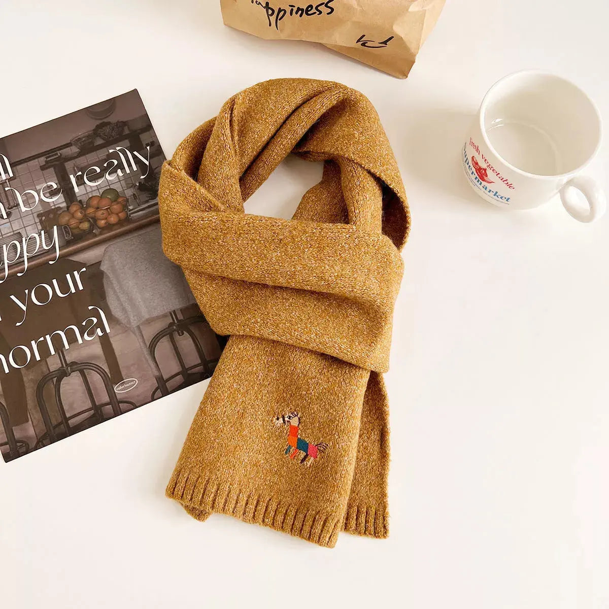 Embroidered Warm Winter Scarf Simply Love