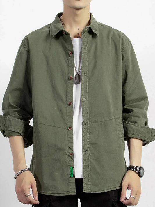 Men's Plus Size Button Up Long Sleeve Shirt Simply Love