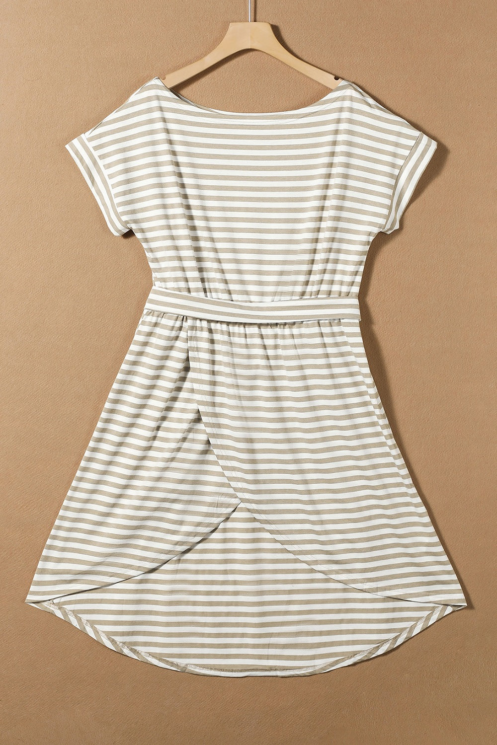 Tied Striped Cap Sleeve Dress Coco’s Tee Boutique