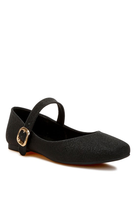 Herma glitter ballerinas with buckle