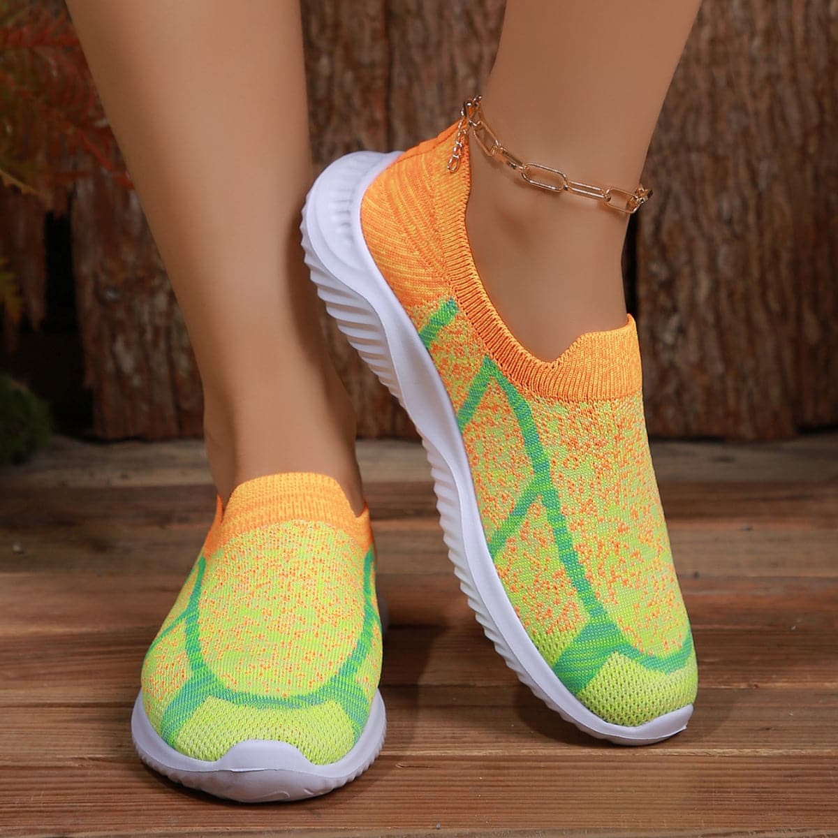 Breathable mesh flat sneakers