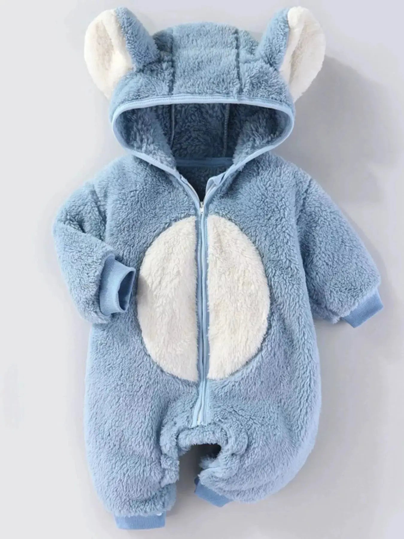 Children's Animal Plush Hooded One-Piece Jumpsuit Simply Love