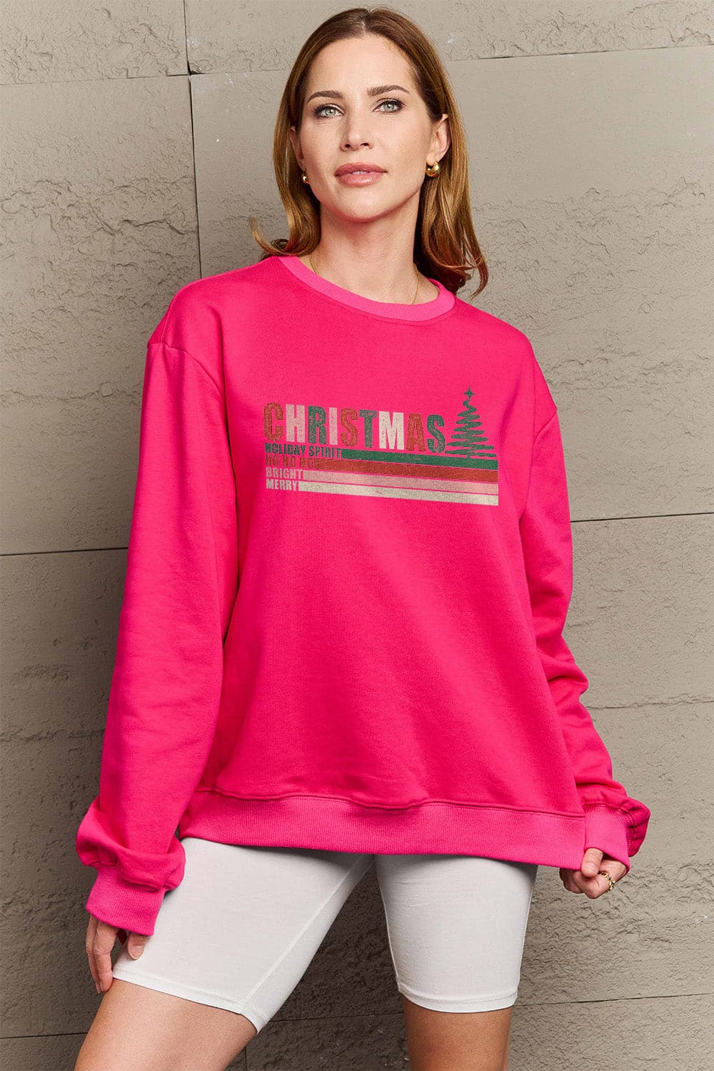 Simply Love Full Size CHRISTMAS Long Sleeve Sweatshirt.