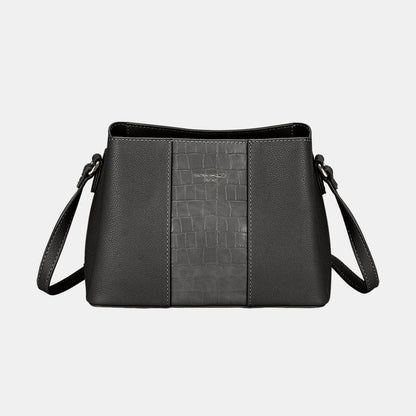 David Jones PU Leather Crossbody Bag.