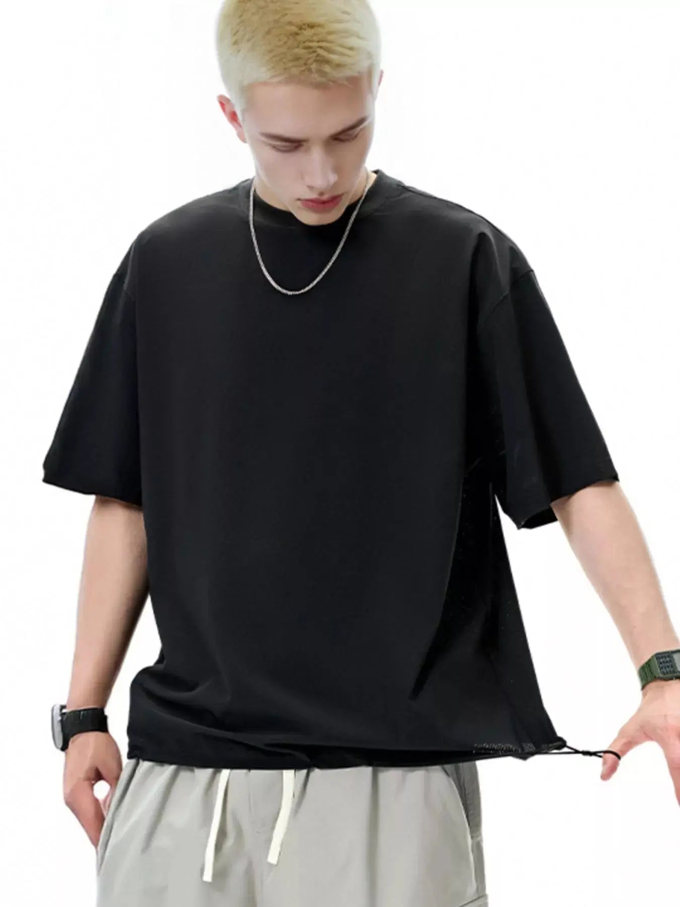 Men's Drawstring Hem Quick-Dry T-Shirt Simply Love