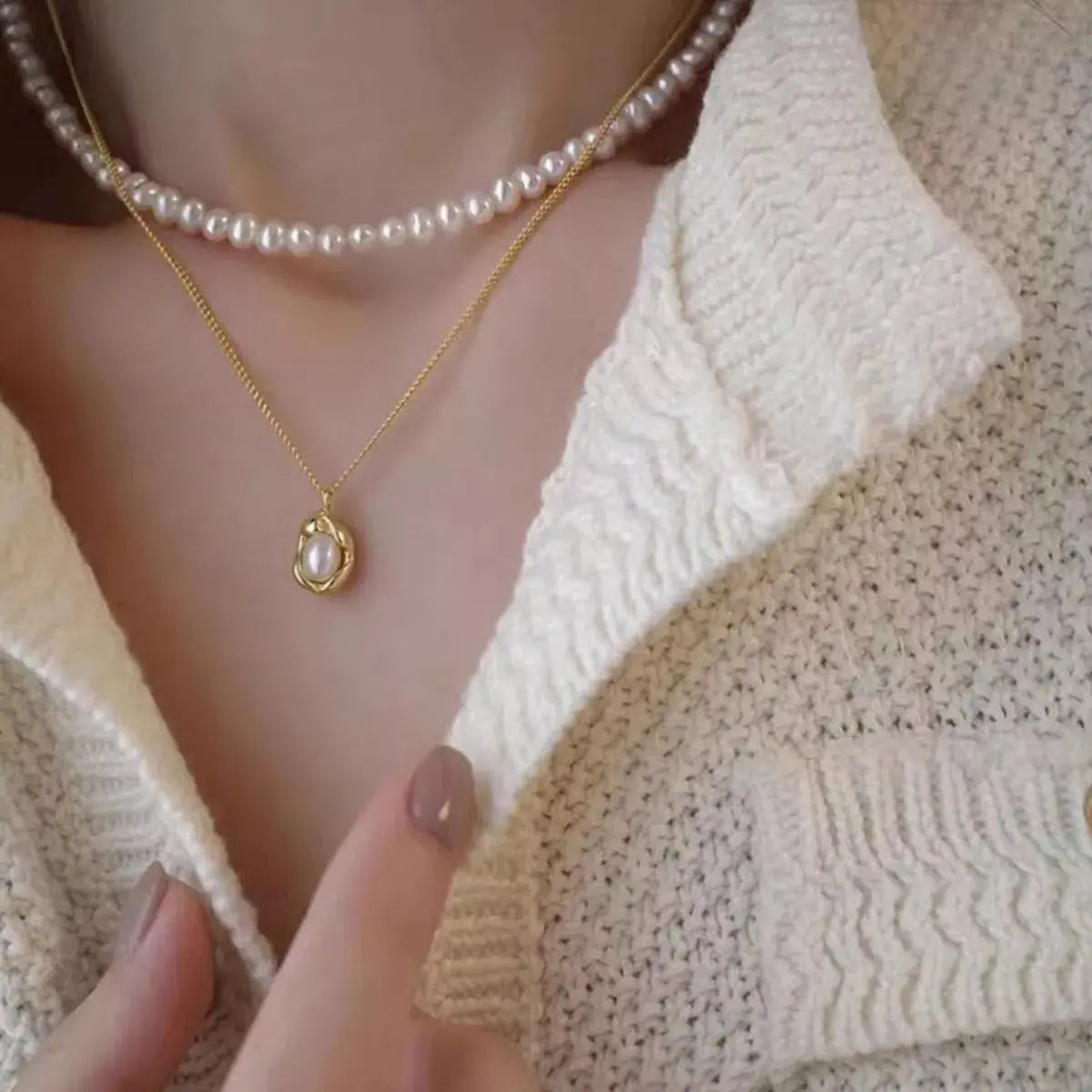 Pearl 925 Sterling Silver Necklace Simply Love