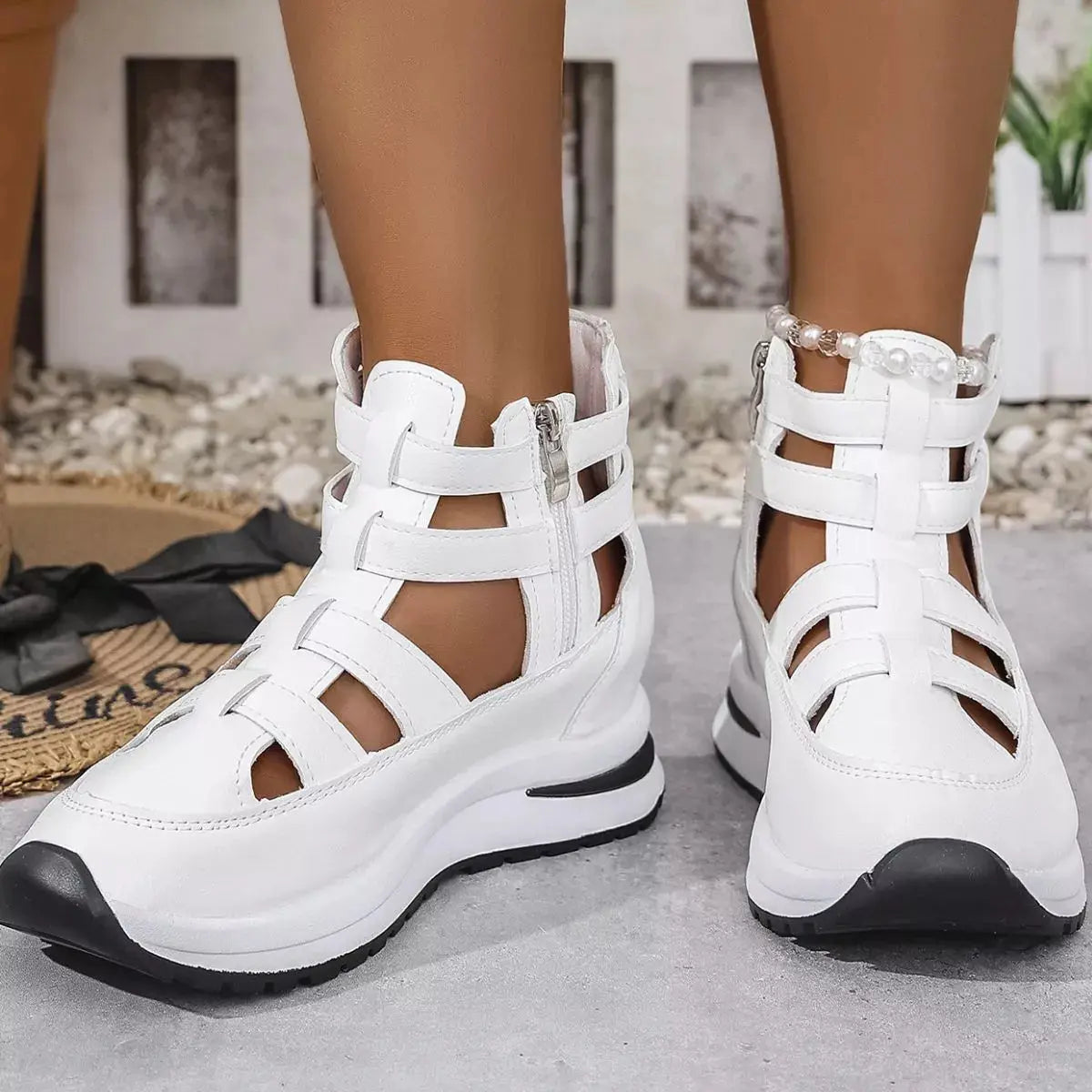 Cutout Platform Sneakers Simply Love