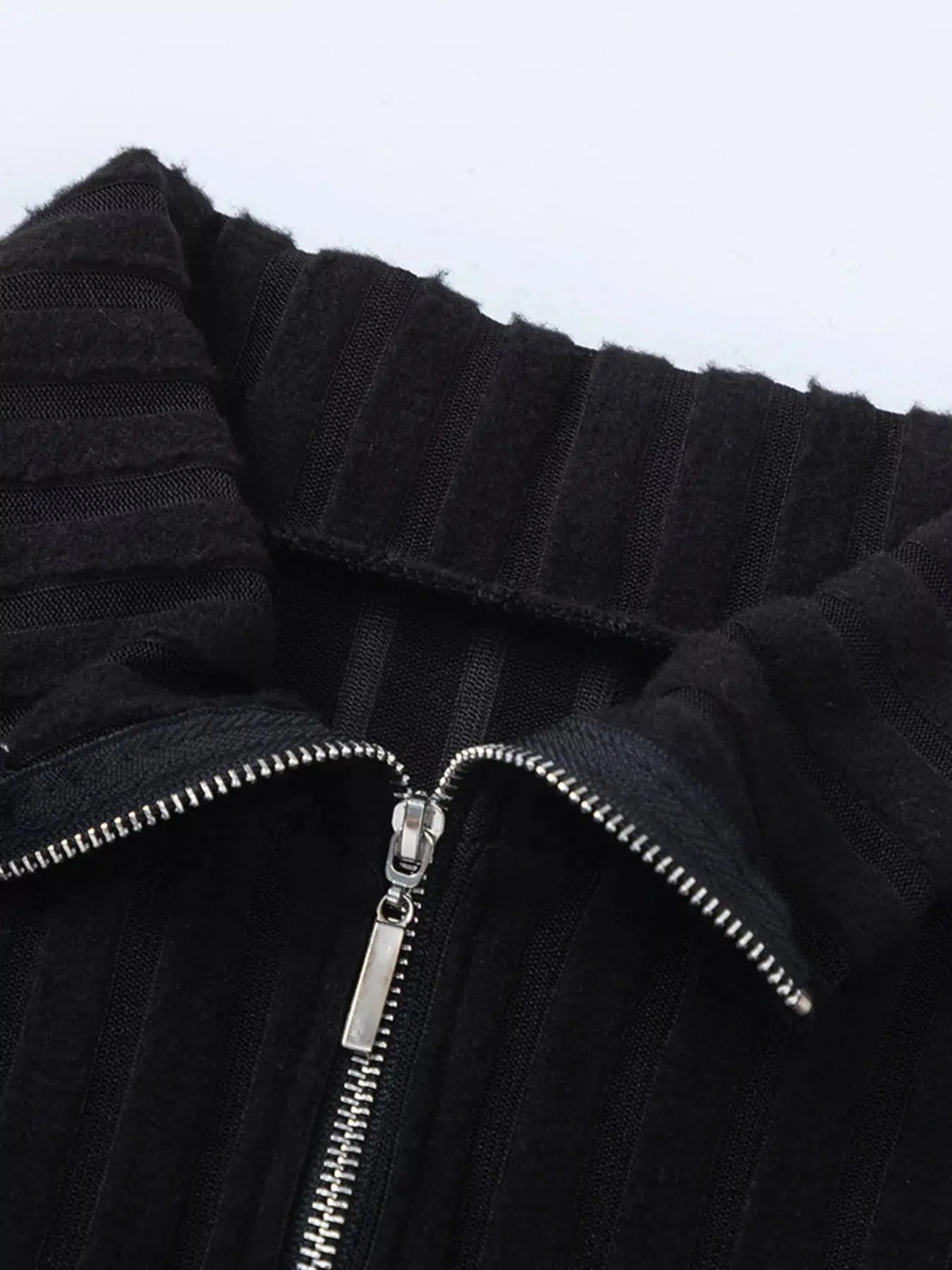 White Ribbed Knit Top And Pants Set Two Piece With Zip Front Simply Love