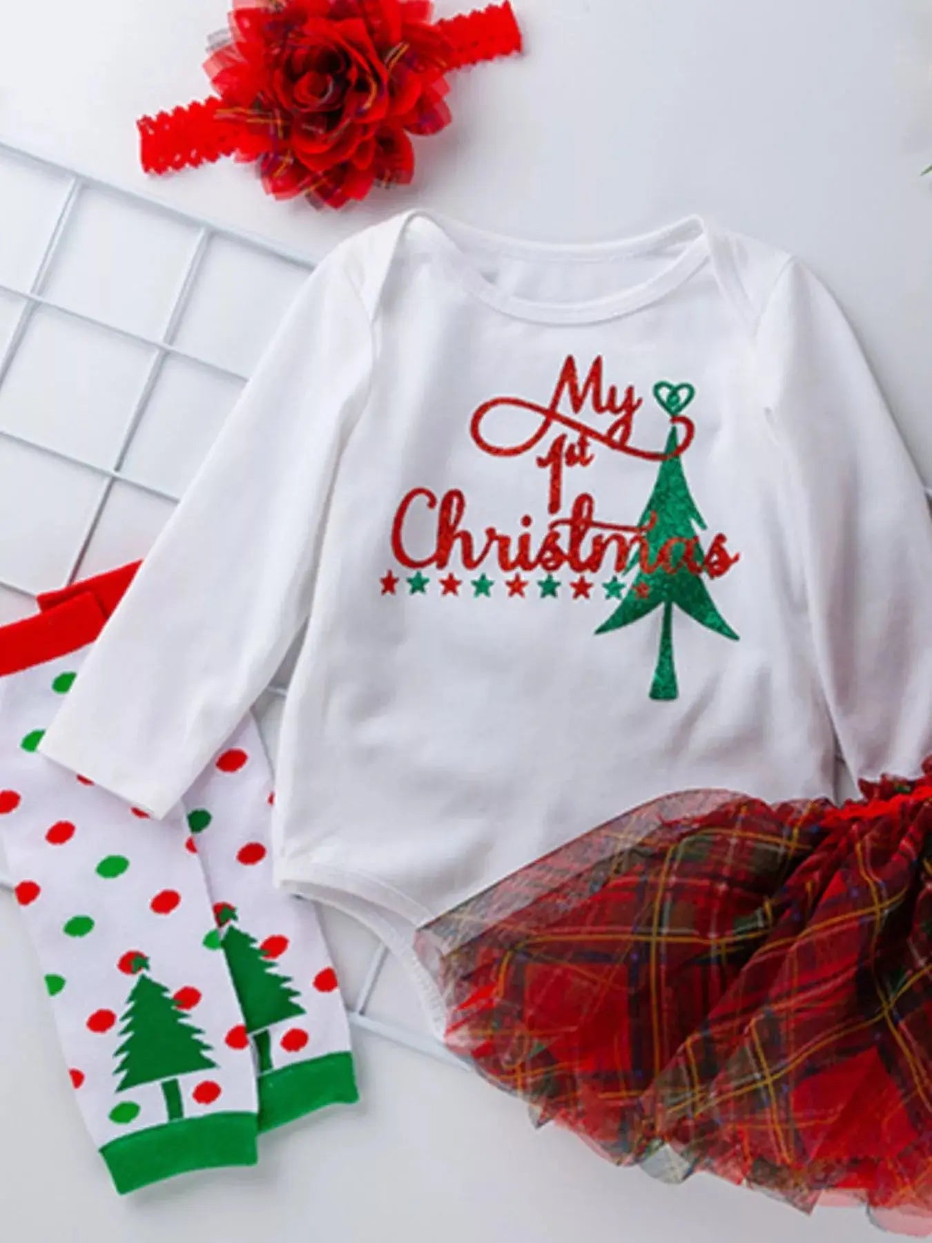 Children's Christmas Santa Baby 4 Piece Outfit Set Simply Love
