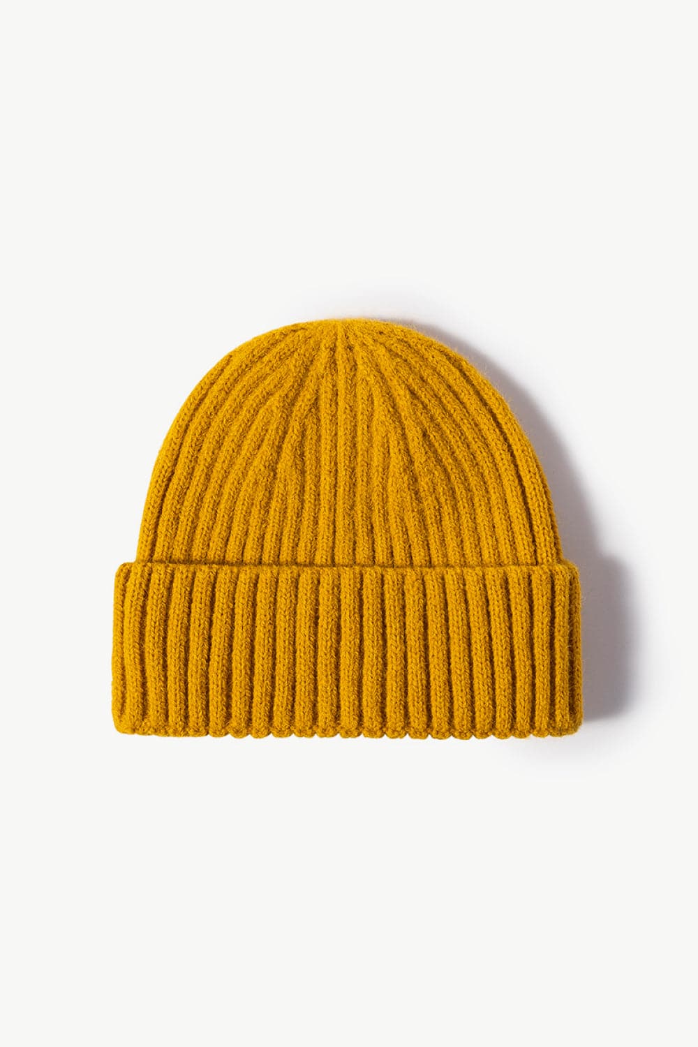 Rib-Knit Cuff Beanie.