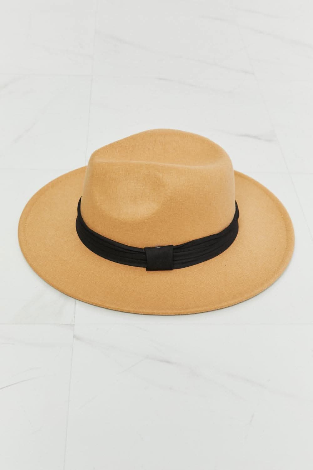 Fame fedora hat - dark tan, adjustable - Love Salve 