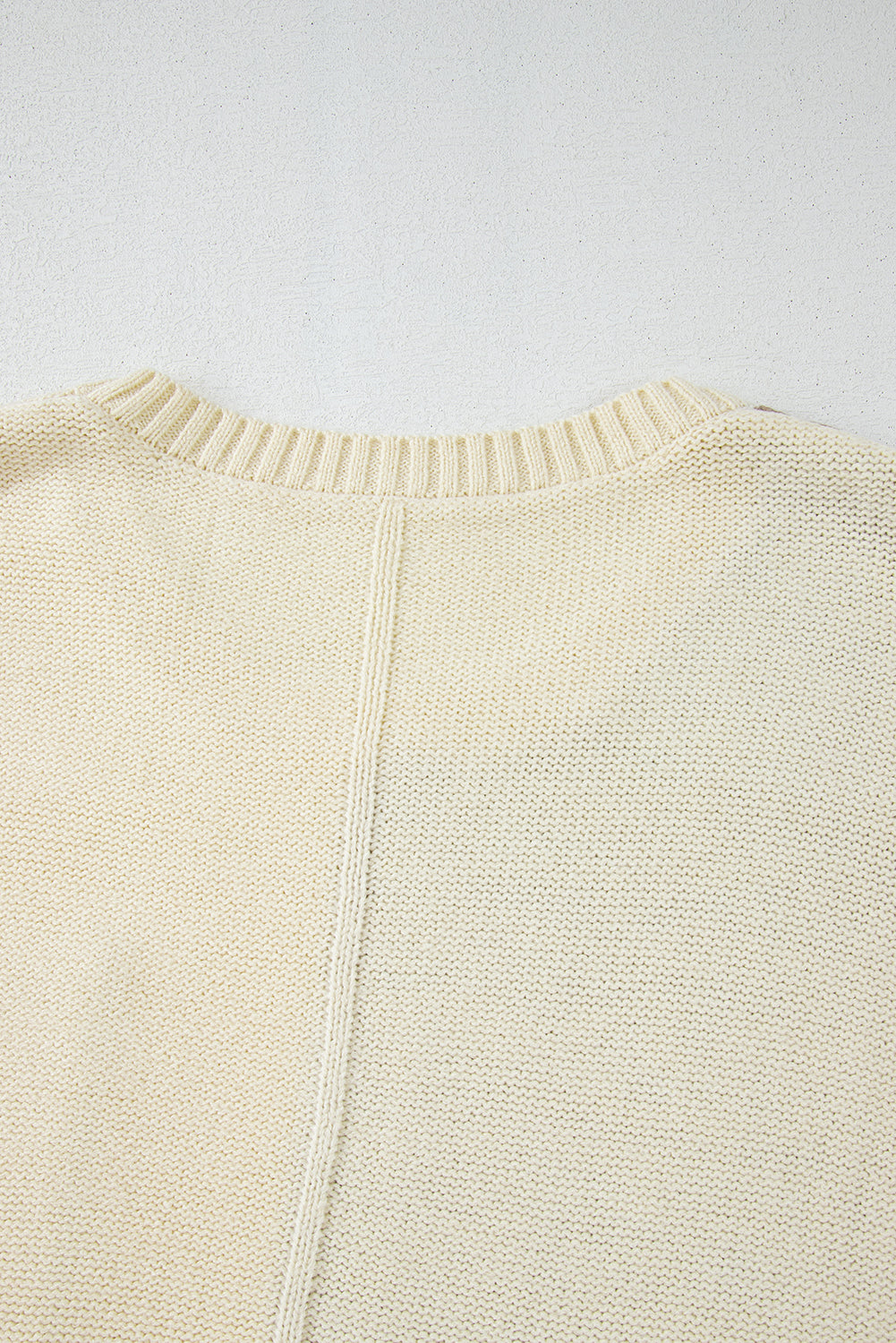 Mist Green Plus Size Color Block Cable Knit Sweater with Drop Shoulders