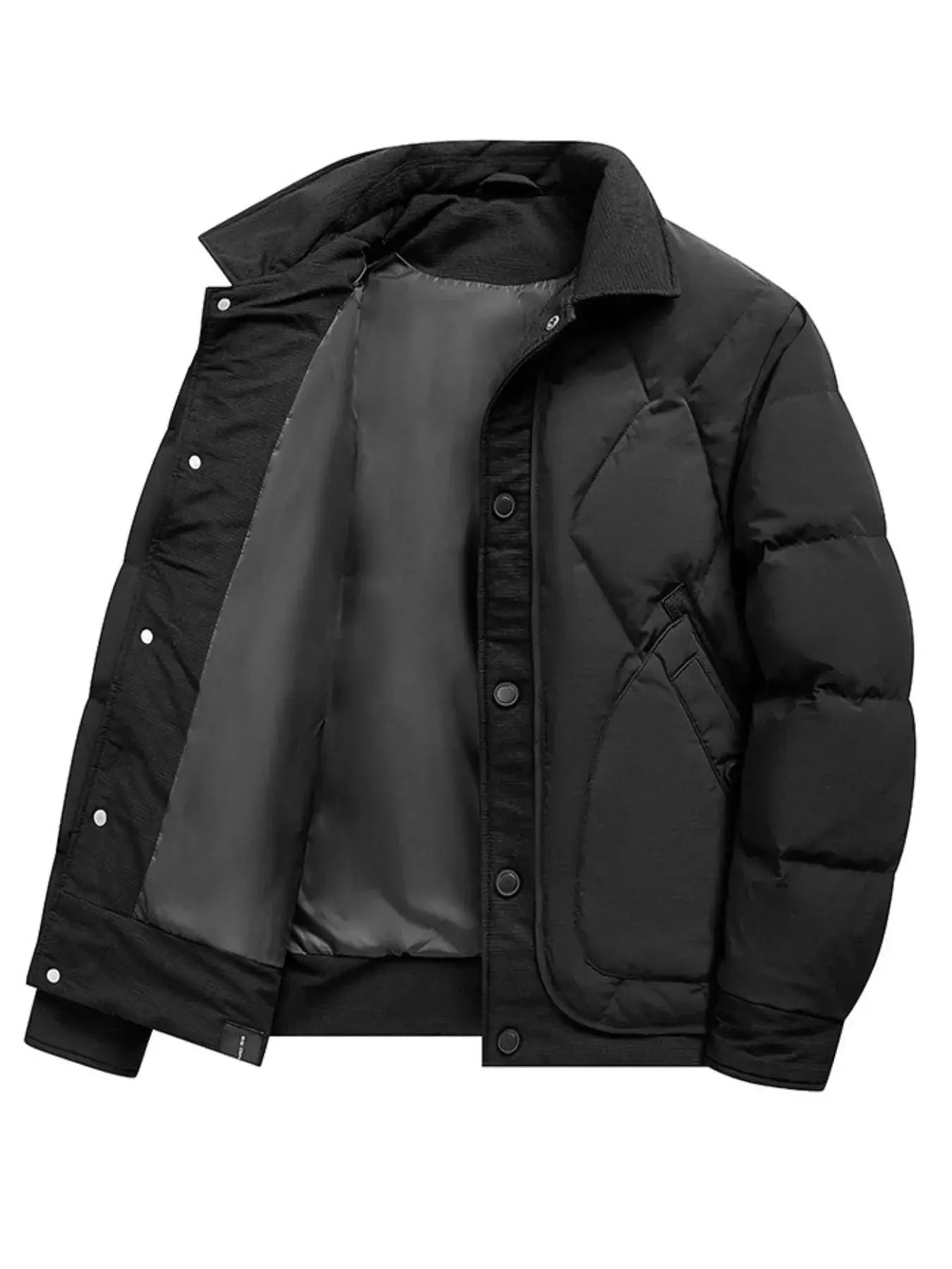 Mens Plus Size Quilted Padded Coat With Snap Front Simply Love