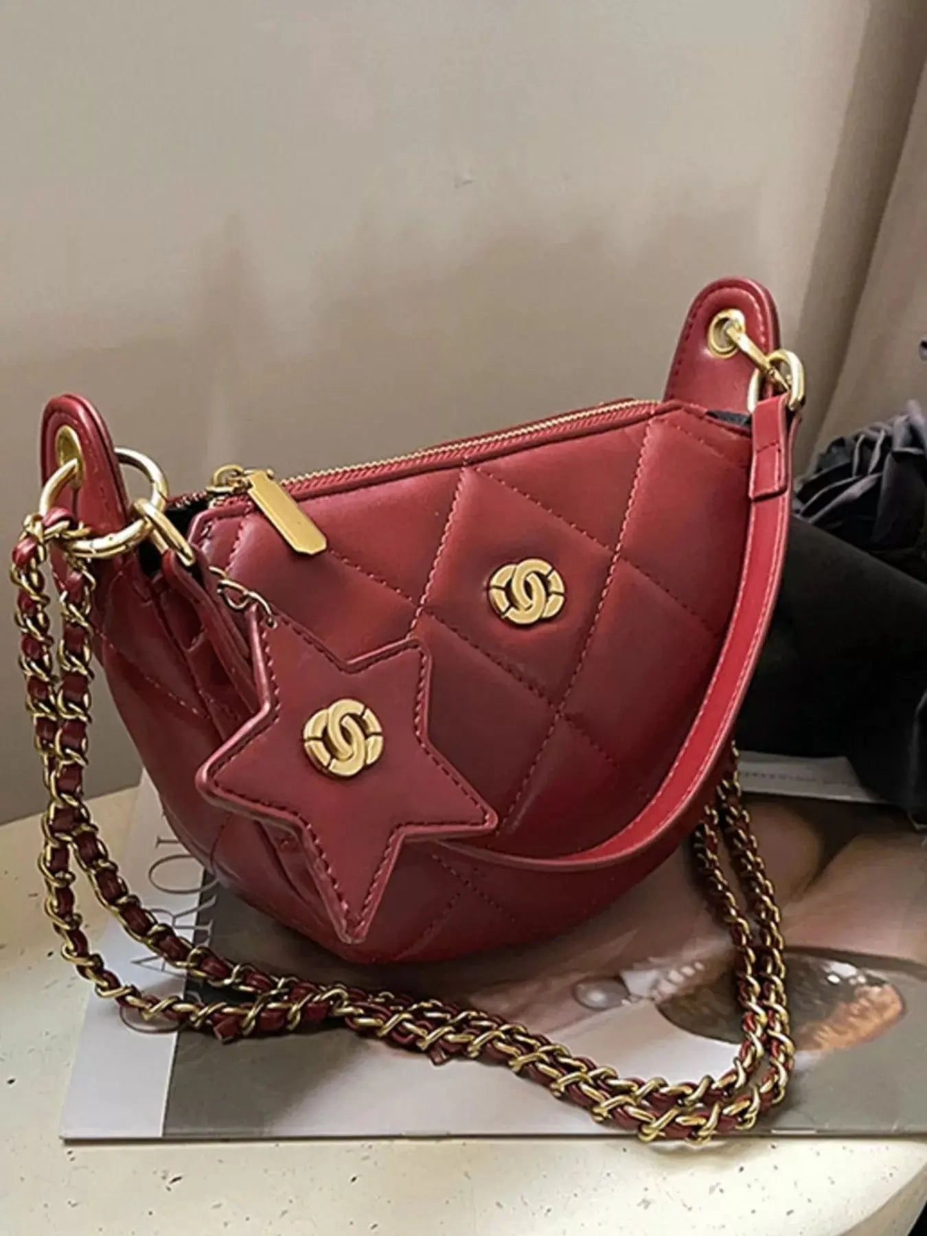 Quilted Chain Crossbody Bag Simply Love