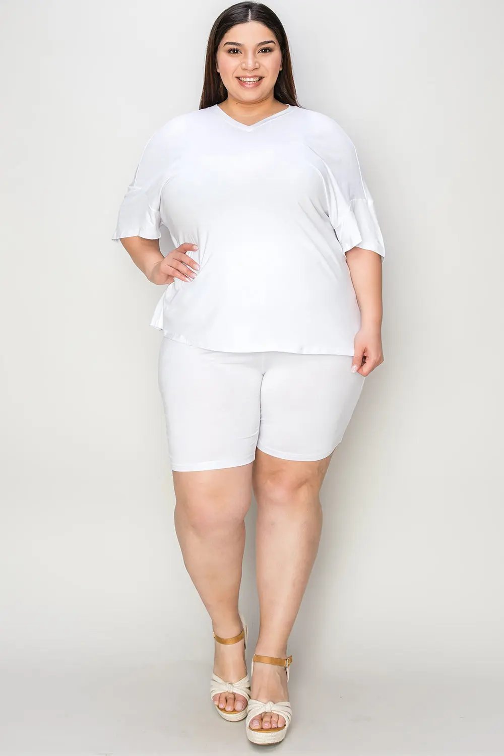 ShopBasicbae: Bamboo V-Neck Set - Love Salve