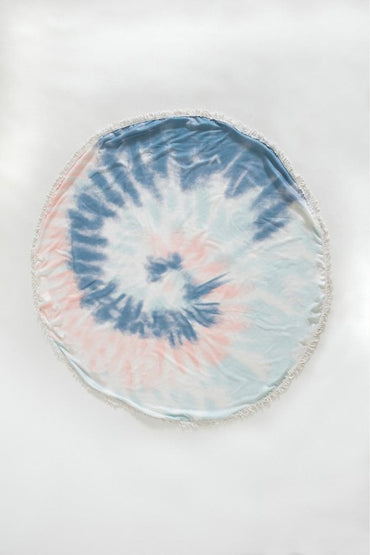 Justin Taylor Dreamland Tie Dye Round Beach Towel.