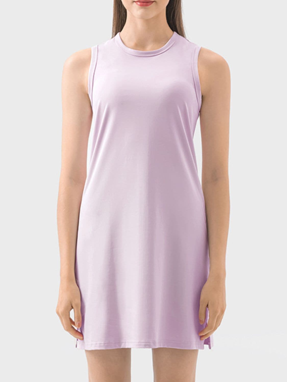 Round Neck Sleeveless Active Dress.