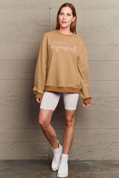 Simply Love Full Size Graphic Round Neck Sweatshirt.