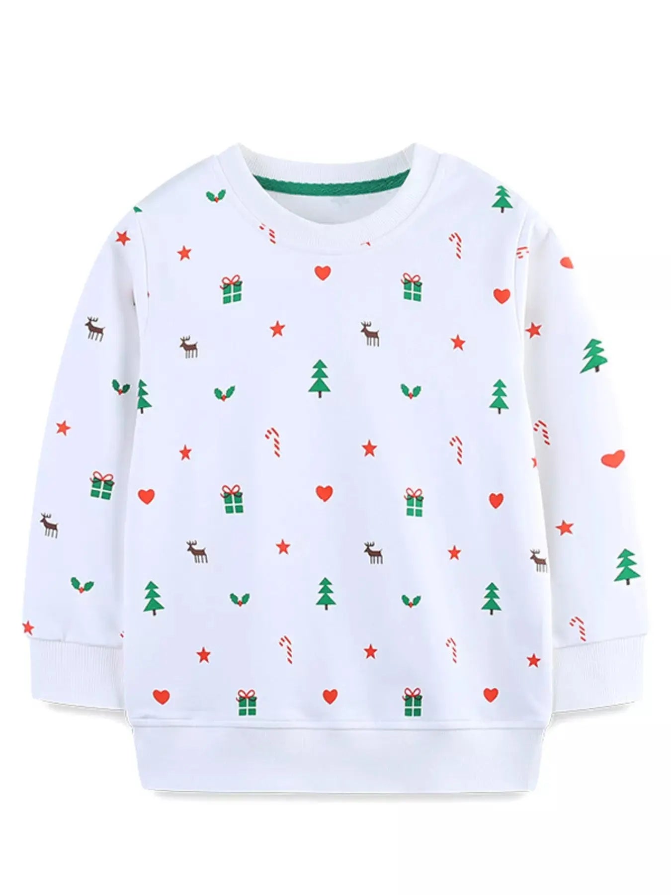 Children's Christmas Print Crew Neck Sweatshirt Simply Love