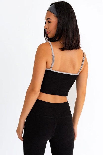 Le Lis Ribbed Crop Cami and High Waist Brushed Leggings Set.