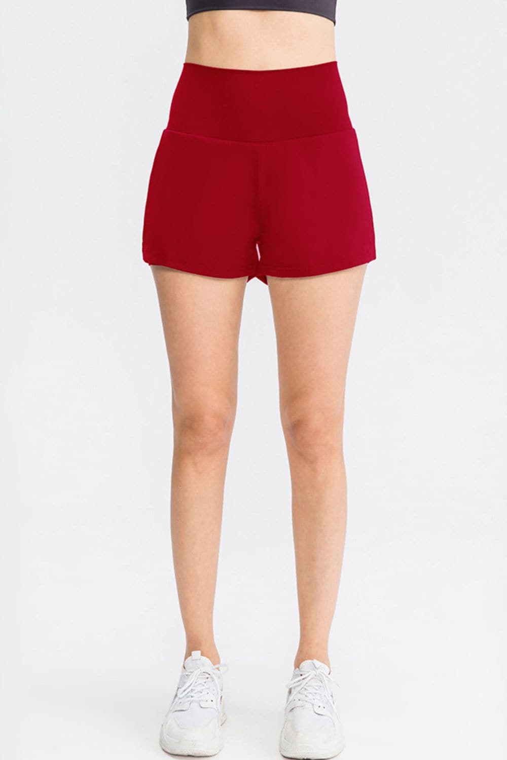 Wide Waistband Sports Shorts with Pockets.