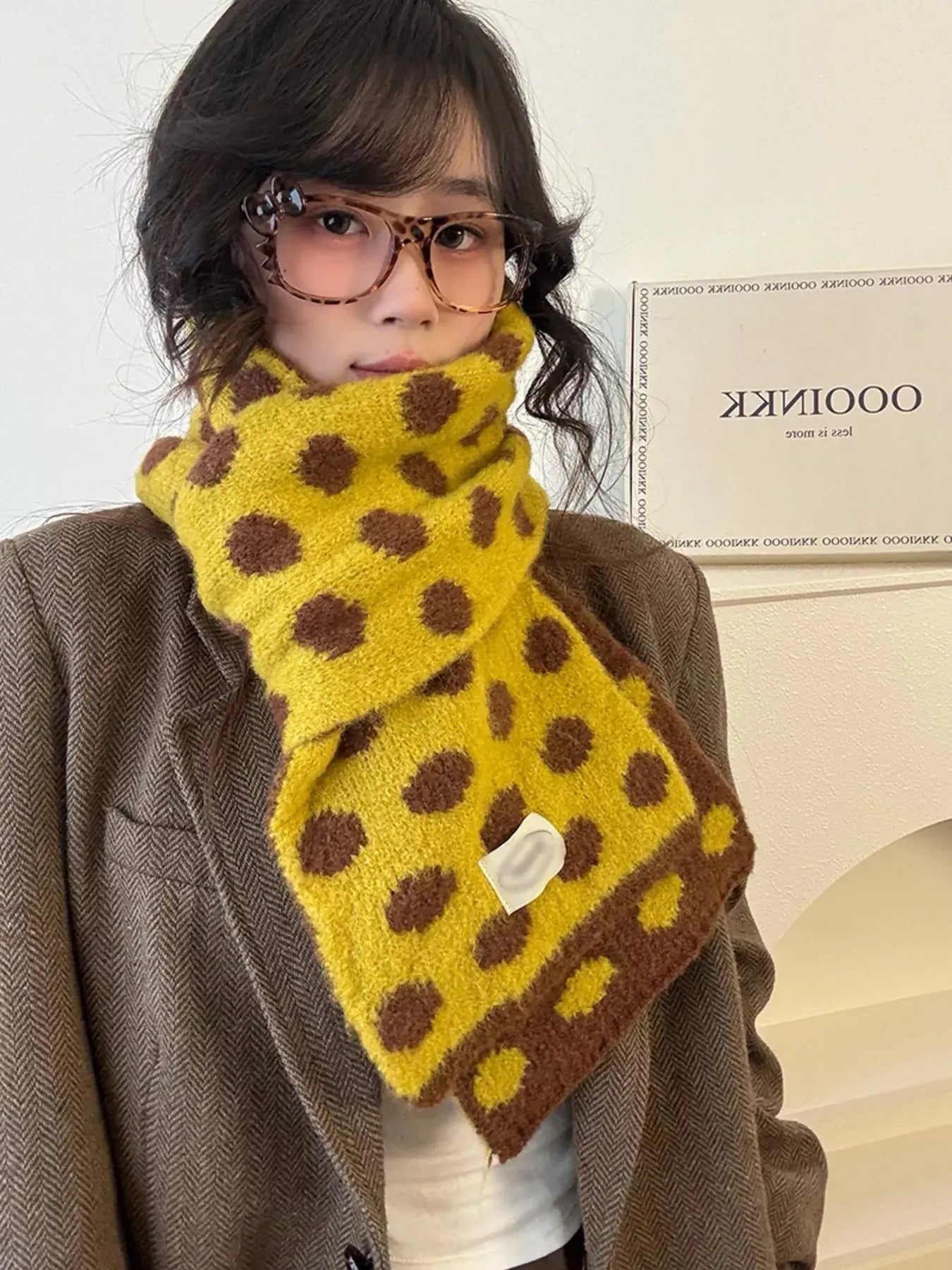 Polka Dot Knitted Scarf Simply Love