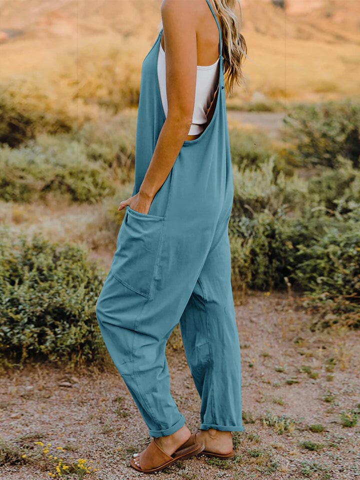 Double Take Full Size V-Neck Sleeveless Jumpsuit with PocketsUpgrade Your Style
 Introducing the Double Take Full Size V-Neck Sleeveless Jumpsuit with Pockets – where fashion meets functionality! This chic jumpsuit is designedLove Salve -Neck Sleeveless Jumpsuitusa