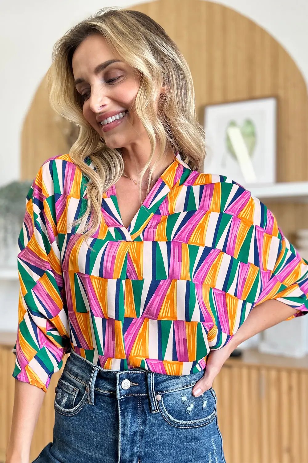 Double Take: Geometric Blouse - Love Salve