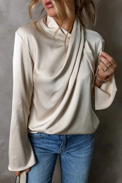 Sheer cutout long sleeve top