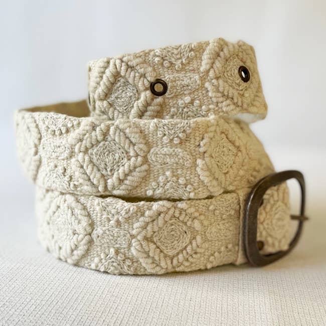 Wandering Clouds Embroidered Wool Belt Handmade Accessory Fitkitty Culture Athleisure Wear, Yoga Wear & Women's Clothing