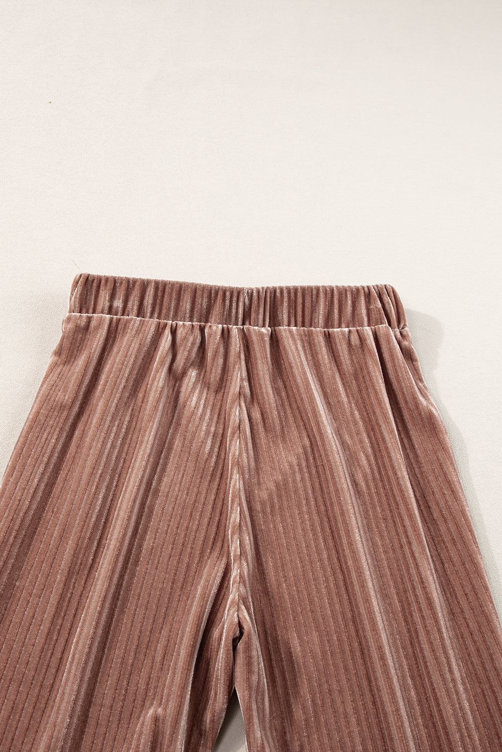 Chic dusty pink corduroy flare pants