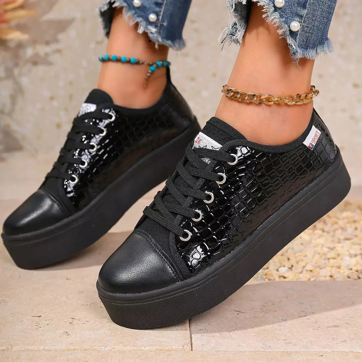 Round Toe Platform Sneakers Simply Love