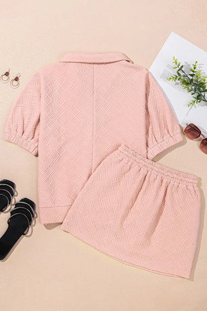 Simply Love: Half-Zip Top & Skirt Set