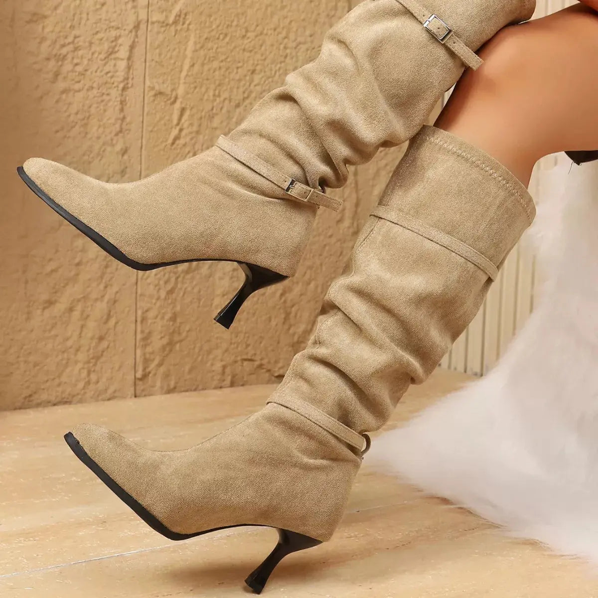 Point Toe Kitten Heels Boots Simply Love