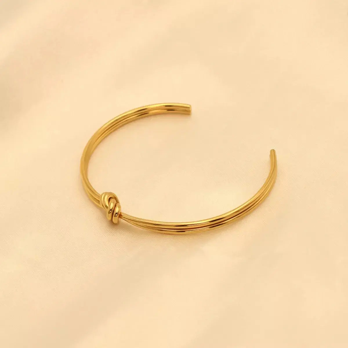 18K Gold-Plated Knot Open Bracelet Simply Love