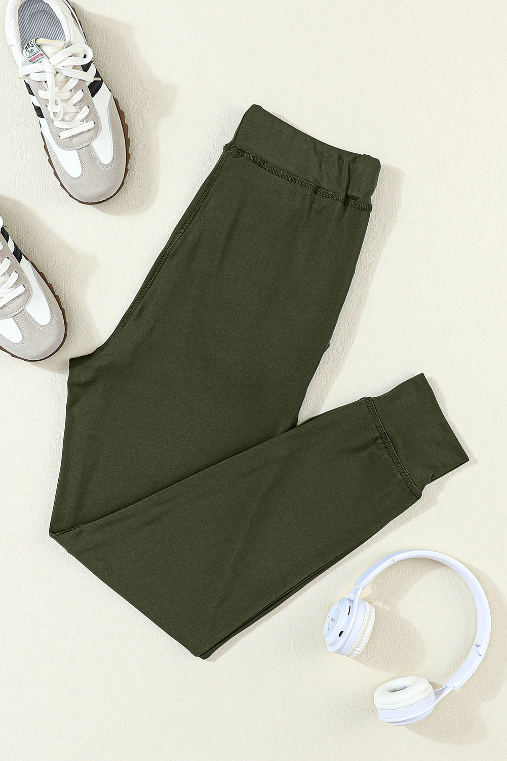 Moss green joggers with pockets