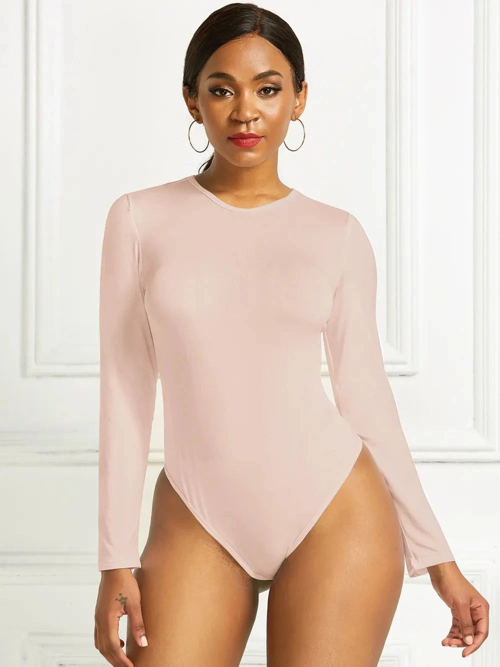 Round Neck Long Sleeve Bodysuit Coco’s Tee Boutique