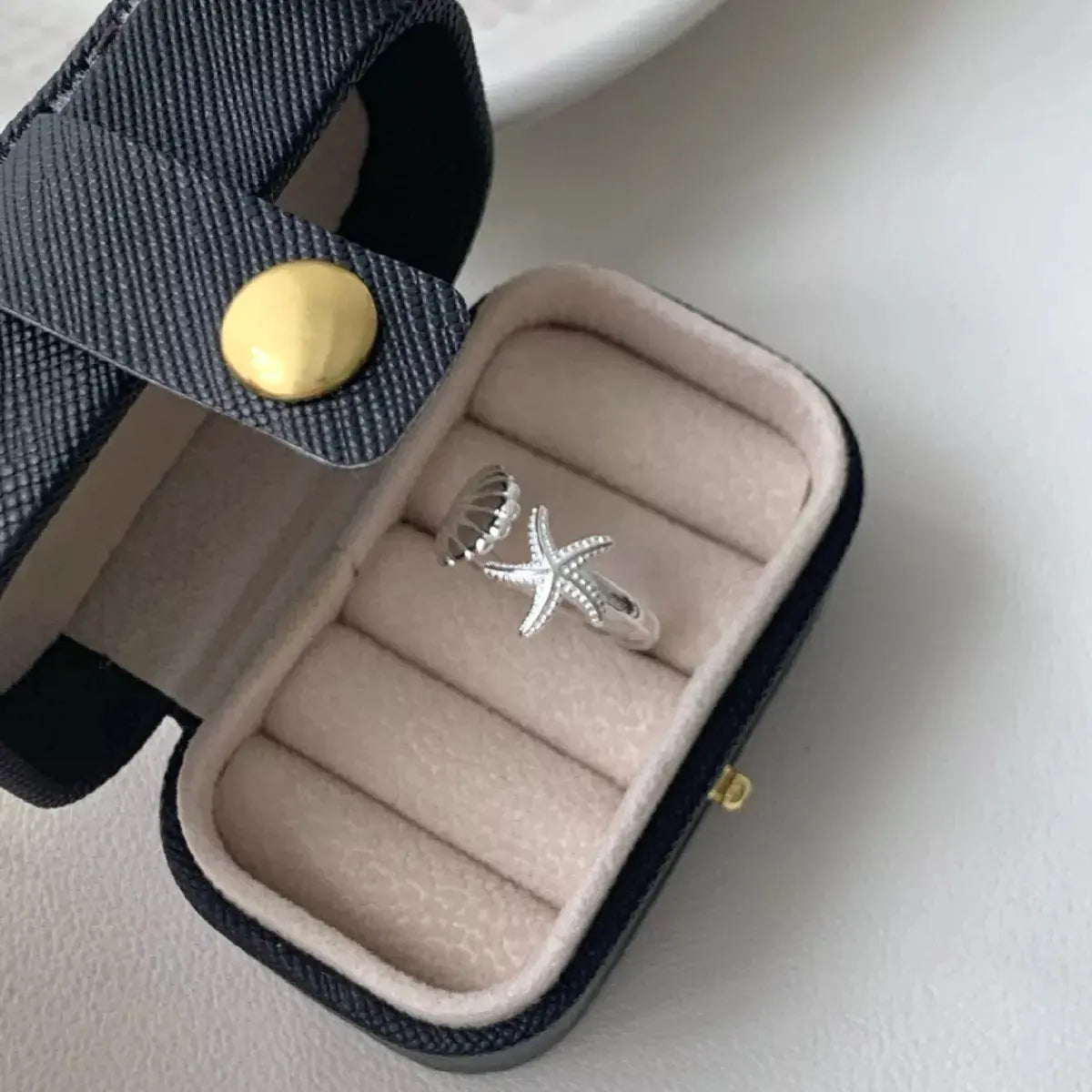 Starfish & Seashell Open Ring Simply Love