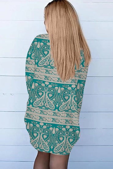 Printed Long Sleeve Cardigan.