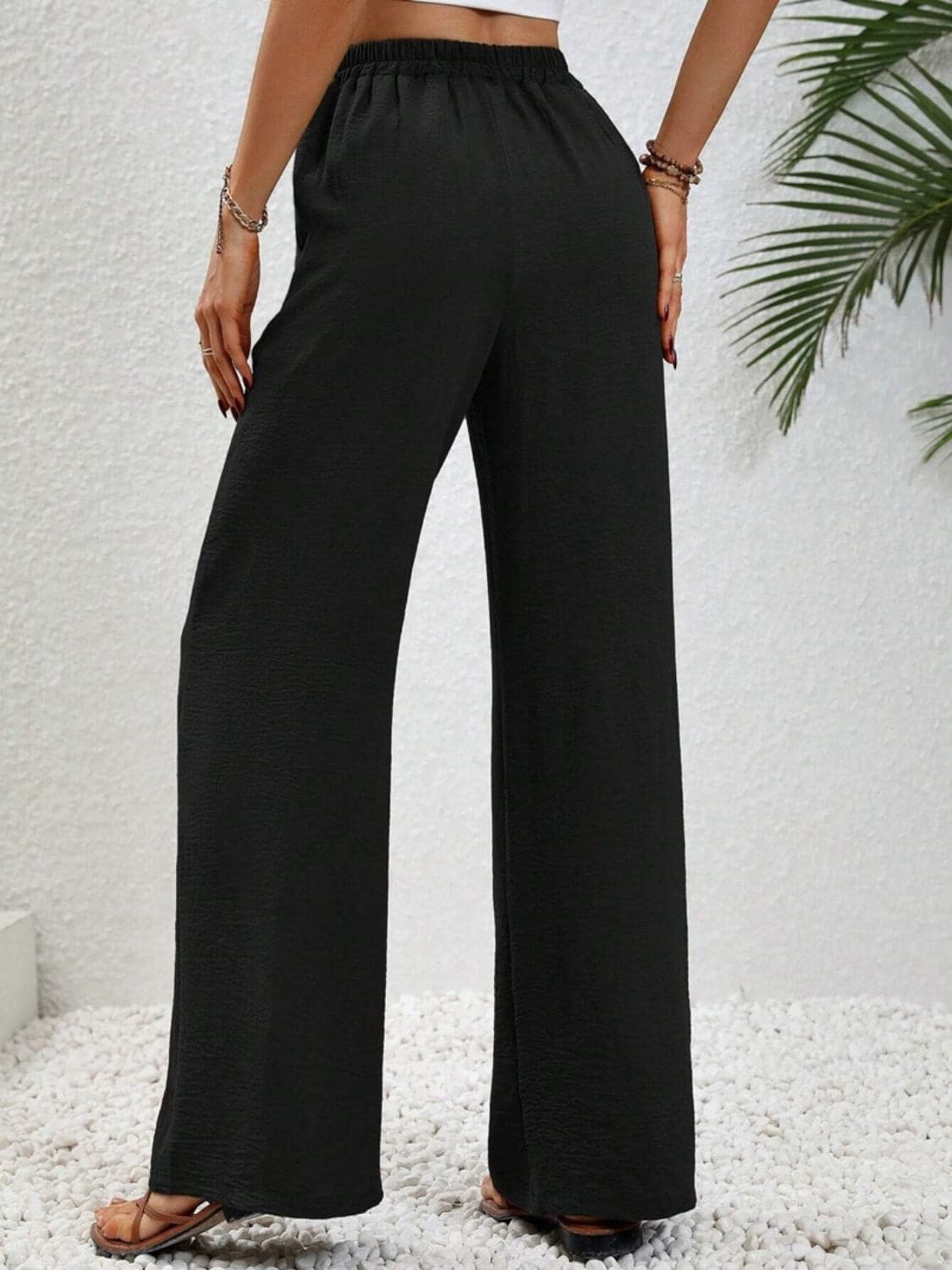 Wide Leg Drawstring Pants.