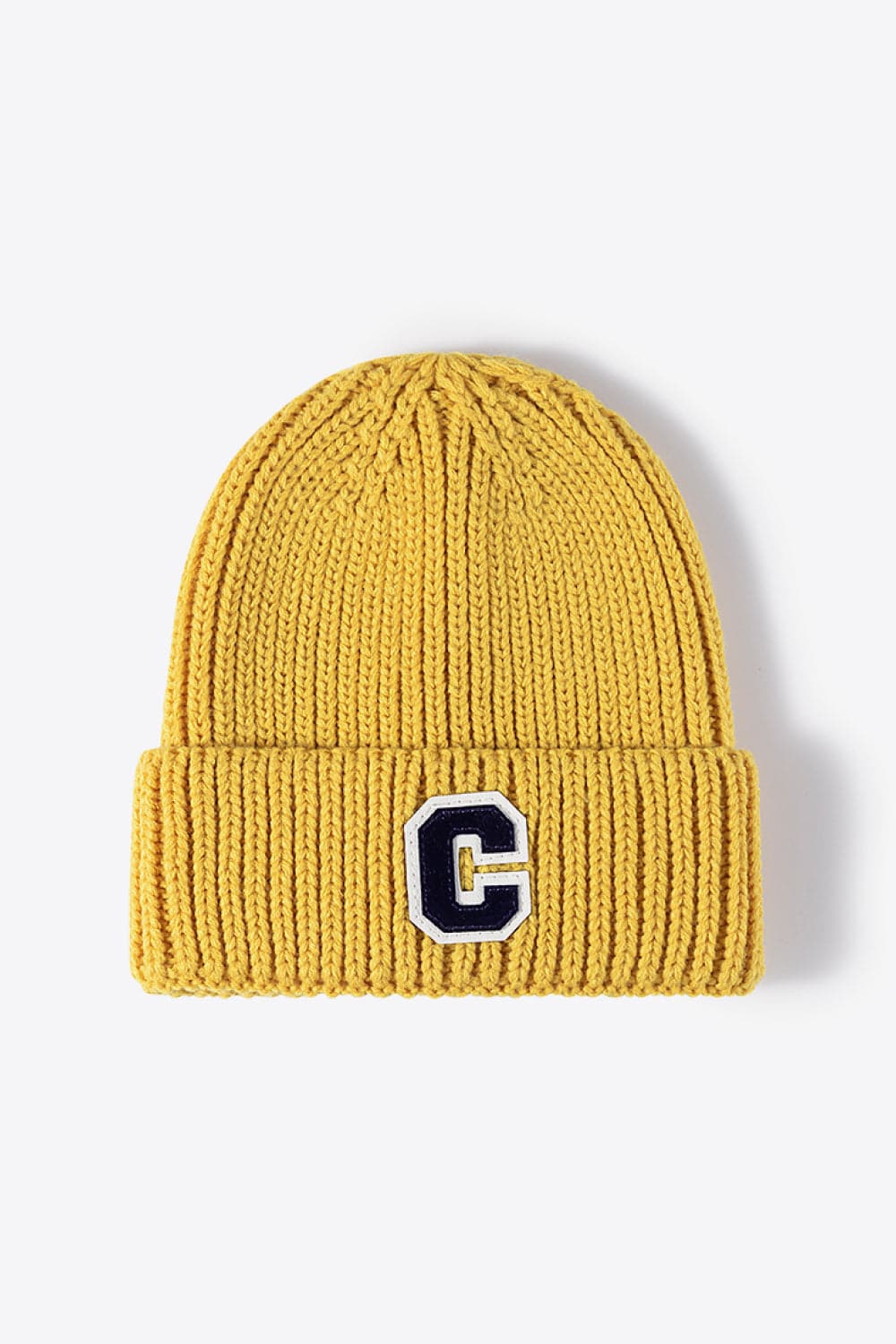 Letter C Patch Cuffed Beanie.